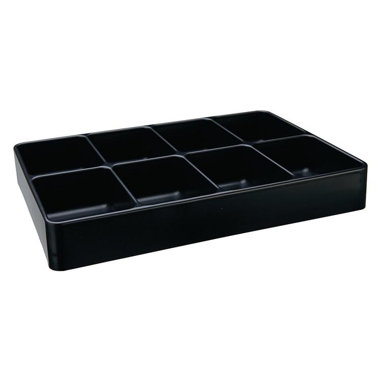 HP Autozubehör Einsatz LOGS 130 H48xB338xT238mm Kunststoff schwarz 8-fach (2400675) Mindestbestellmenge: 6 Stück