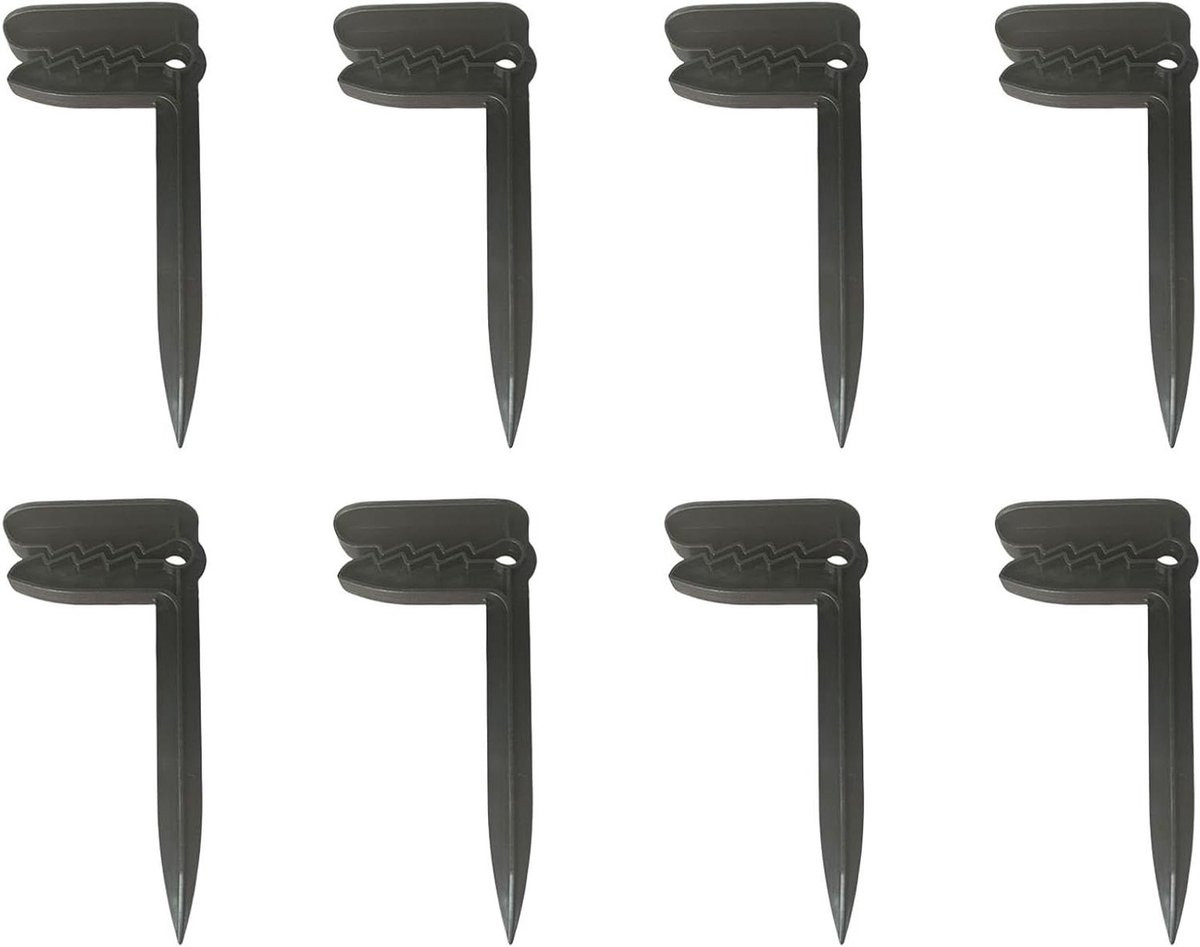 Set van 8 zwarte handdoekclips voor buiten gebruik, zonbestendig PP