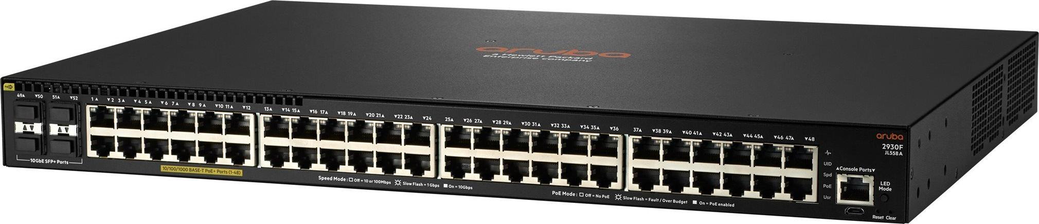 HPE Aruba Networking 2930F 48G PoE+ 4SFP+ 740W Switch, Power over Ethernet (PoE)
