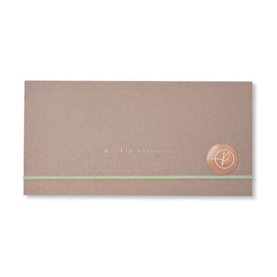 Wochenplaner, 11x22cm, Traube, Mandel, flieder, 62 Blatt
