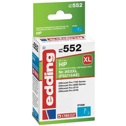 Edding, Druckerpatrone, EDD-552 cyan Tintenpatrone ersetzt HP 953XL F6U16AE - Tintenpatrone (C)