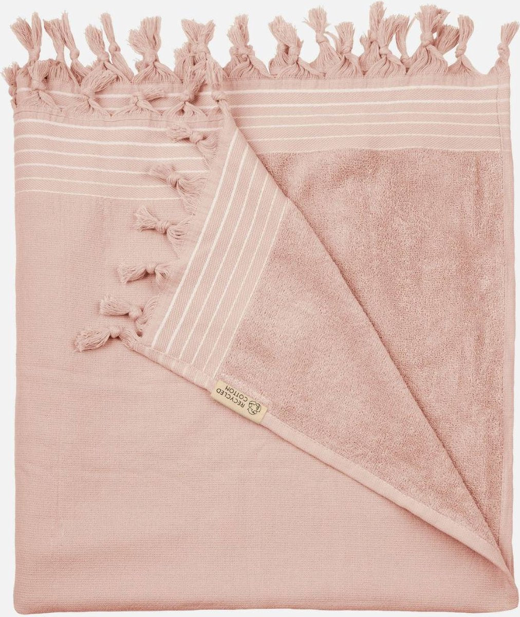 Walra Hamamdoek Remade Cotton XXL Strandlaken - Poeder Roze - 200 x 200 cm