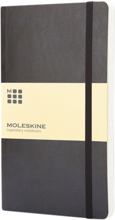 Carnet quadrillé publicitaire format L à couverture souple Classic noir