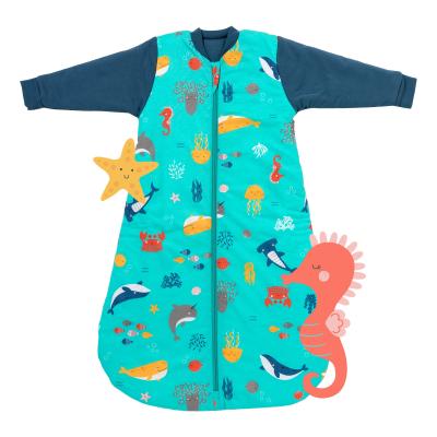 Babyschlafsack SCHLUMMERSACK "Schlafsack ohne Füßen 3.5 Tog" Gr. 80, blau (meerestiere), Schlafsäcke, Baby, L: 80cm, Obermaterial: 100% Baumwolle CO., L:80cm