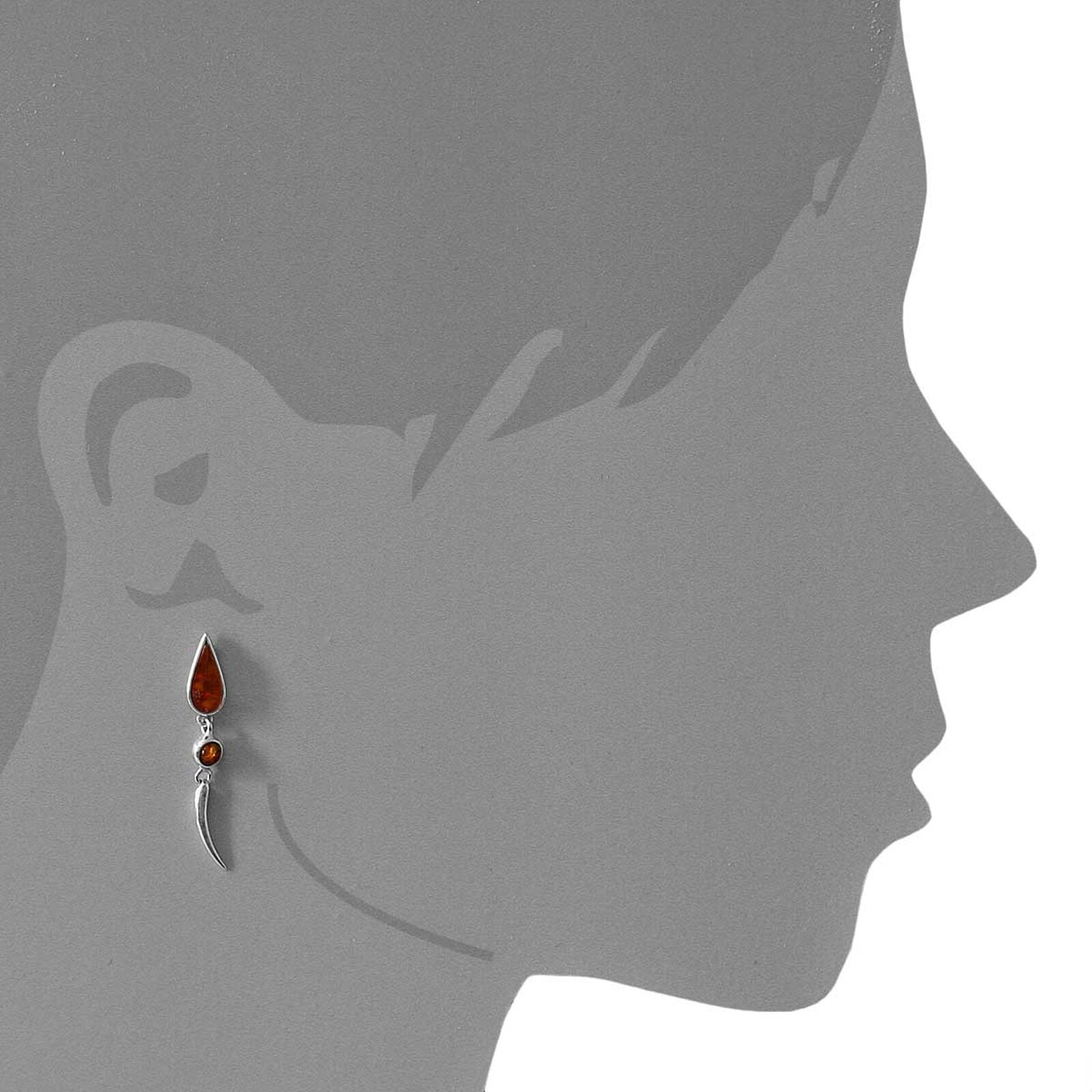 Paar Ohrstecker OSTSEE-SCHMUCK "Ostsee-Schmuck Ohrhänger Luise Ohrhänger Luise", weiß (weiß, neutral), Ohrringe, Damen, 41x7mm, Silber 925 (Sterlingsilber), Paar Ohrstecker