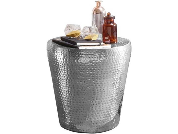 Wohnling Beistelltisch Rund 41x41x41 cm Aluminium Silber, Dekotisch