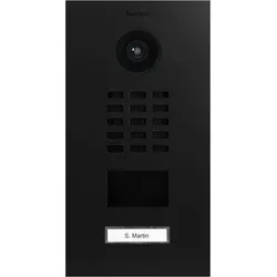 DoorBird D2101V IP Video Türsprechanlage Graphitschwarz (Polar Raven), pulverbeschichtet, seidenmatt