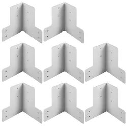 VEVOR Eckwinkel 8 Stk. Grundfarbe, Winkelverbinder 25,4 x 17,8 x 10 cm, Verzinkter Stahl Winkel, Möbel Winkel Verbinder, Schwerlast Winkelverbinder Eckverbinder, Arbeitstisch Eckwinkel, Eckhalterungen
