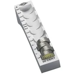 Wedo Geldzählrille 50 Cent grau, 18x3.8x4.5 cm