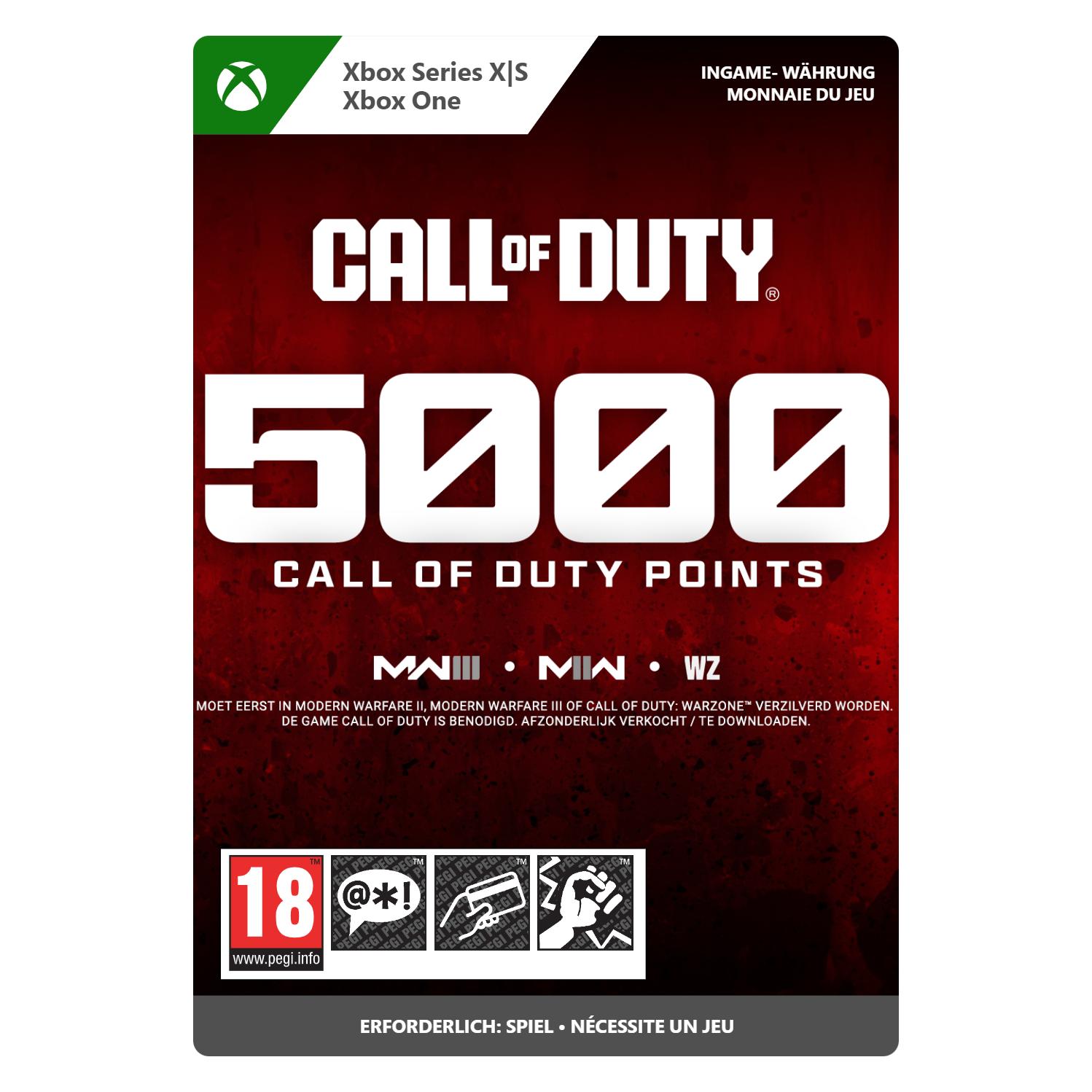 Microsoft Xbox Call of Duty Points - 5,000 Download Code (7LM-00077)