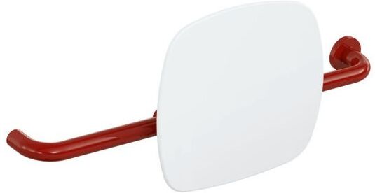 Hewi 801 Rückenstütze 801.51.9261R33 Wandabstand 150mm, Ausführung rechts, Lehne signalweiß, rubinrot