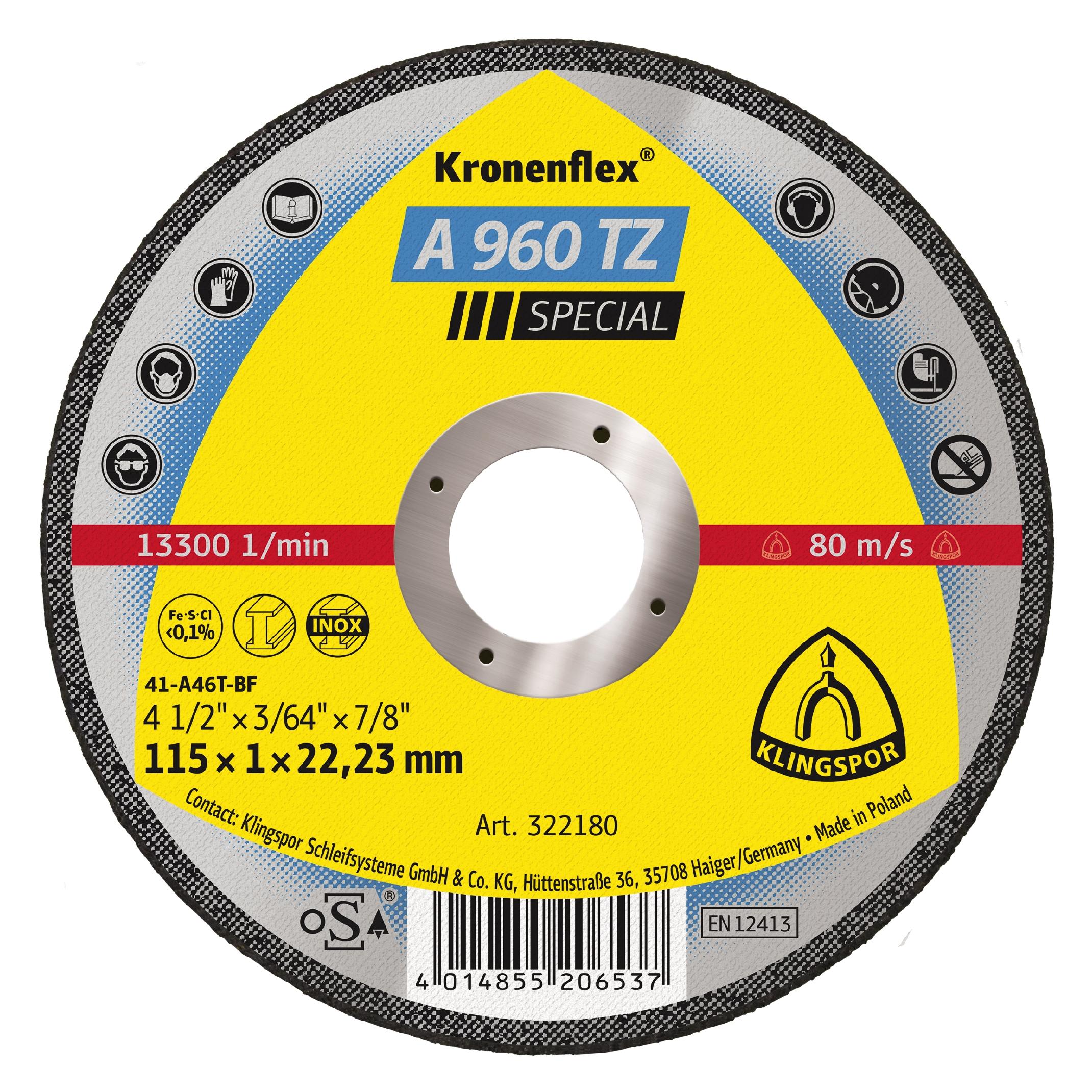 Klingspor A 960 TZ Special - Trennscheiben 115 x 1 x 22,23 mm (322180)