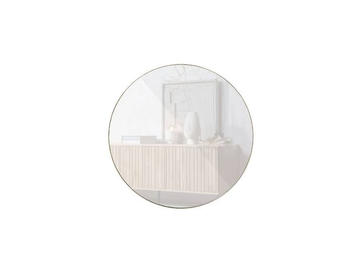 Miroir rond en métal doré, à suspendre, miroir de salle de bain,