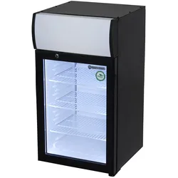 Gastro-Cool - Werbekühlschrank - klein - schwarz/weiß - LED - GCDC50