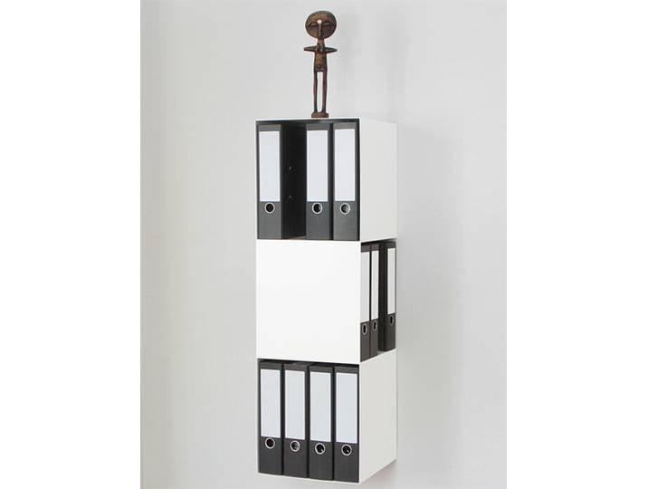 Akten-Regal 2side vonbox weiß, Designer Matthias Hartmann, 33.5x102x33.5 cm