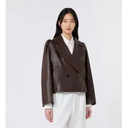 Weekend Max Mara für Damen. 2625446051650 Braune Lederjacke Felino (38), Lässig