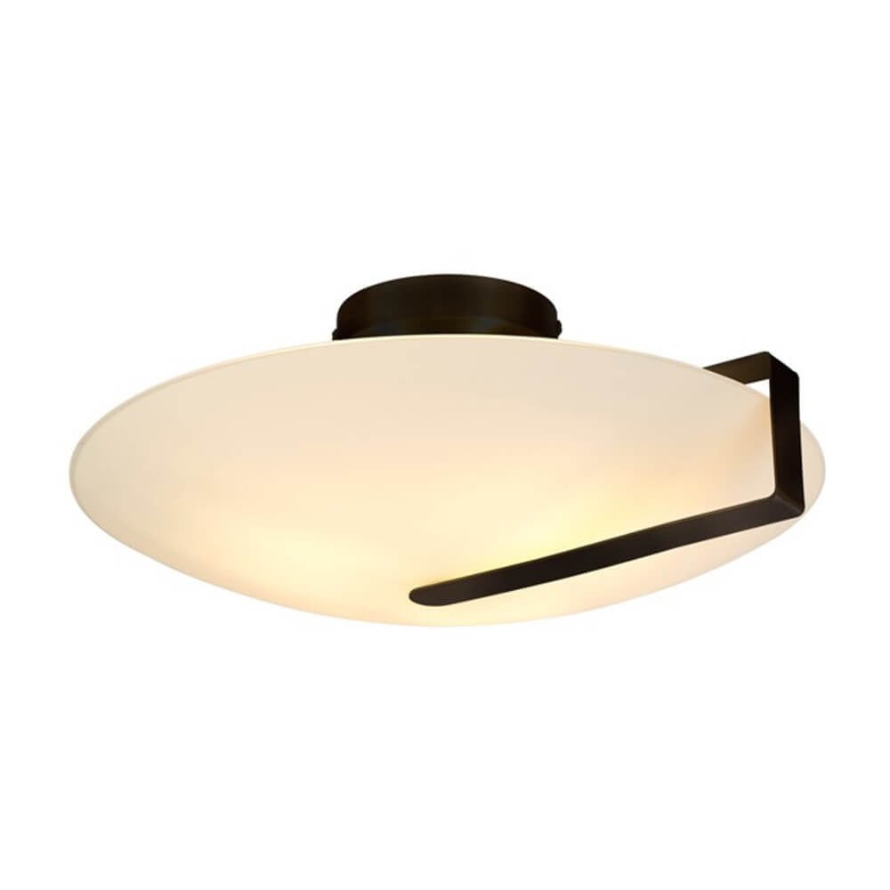 Searchlight Sundial Plafondlamp zwart