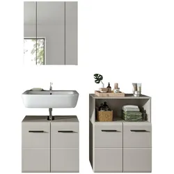 BADMÖBEL-SET Kaschmir 135 cm 3-teilig, Badezimmer Schränke in modernem Design