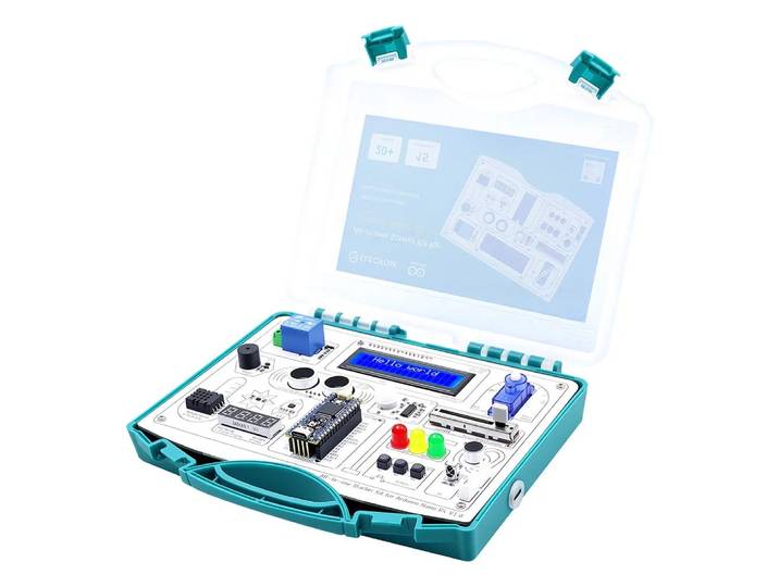 Kit de démarrage tout-en-un Elecrow Arduino Nano R4, 16 modules, 20 tutoriels, ensemble d'apprentissage de la programmation pour l'éducation STEM