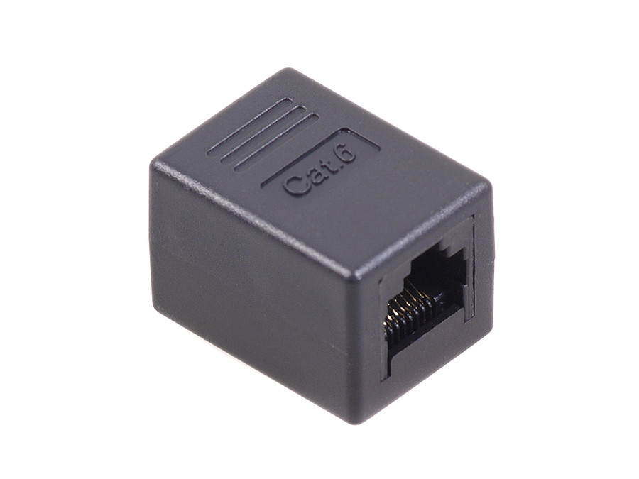 Maclean TV Systems RJ45 CAT6 netwerkconnector, verguld, zwart