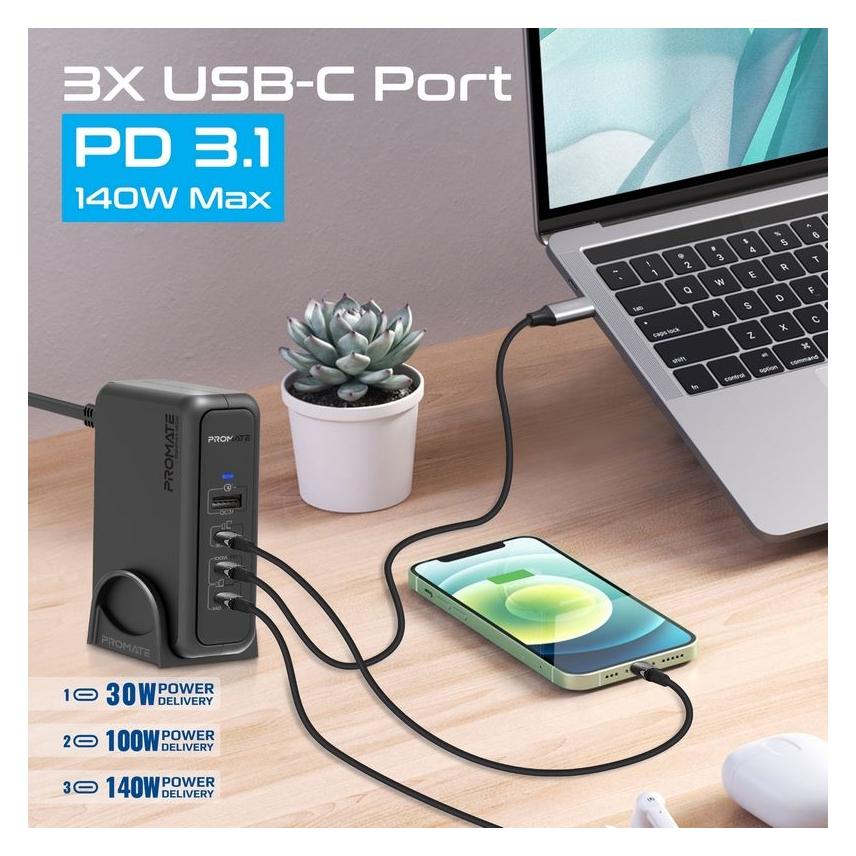 ProMate GaNPort (140 W, 4 Ports) (GaNPort-140W.EU)