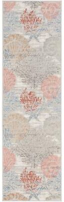 Nourison Pompeii Coastal Beach Shells and Coral Area Rug