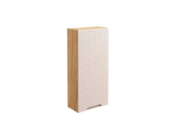 Petits-meubles Hängesäule Mallory Beige und Holz, 35x75x19 cm, Badezimmer, Badmöbel, Midischränke