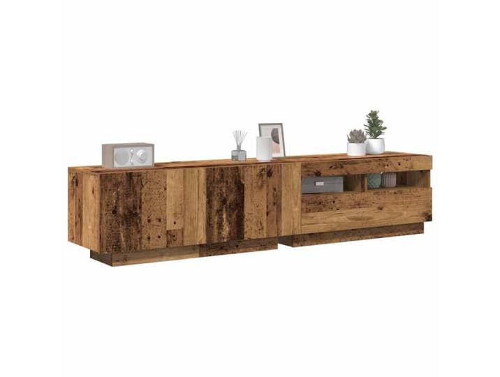 Cabinet TV à LED - 1 PC - - Meuble TV pour Télévision - bois d'ingénierie - vieux bois - 180 x 35 x 40 cm@hnk98b