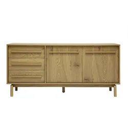 Buffet mit Eiche-Holzoberfläche 2 Türen 3 Schubladen L160 cm YSEULT