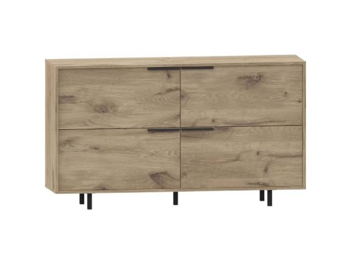 Alberto Sideboard mit 4 Klappen in Eichenoptik