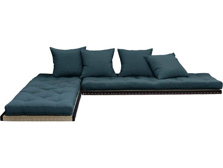 Futon canapé lit 3 places 2x70x200 CHICO bleu marine