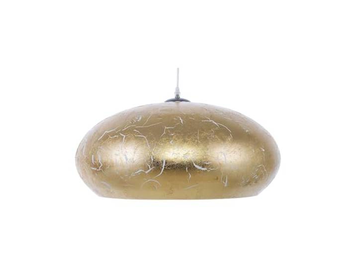 Beliani Ovale Pendelleuchte Metall gold Limnatis