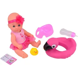 Baby Rose Trink- und Pinkelpuppe, 30 cm mit Zubehör