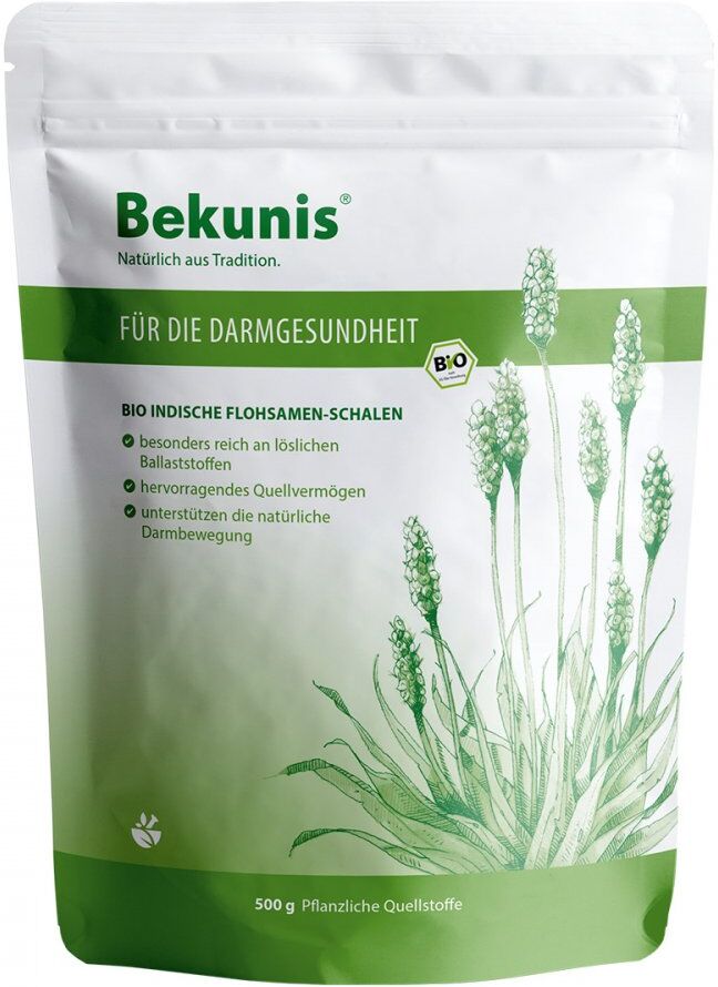 Bekunis Bio indische Flohsamenschalen 500g