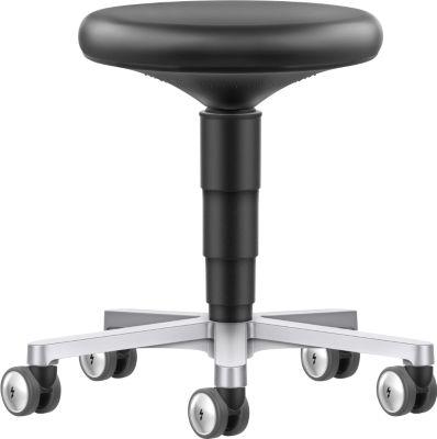 Reinraum Hocker Bimos, Reinraumklasse 3, höhenverstellbar, ESD-konform, Doppelrollen, Kunstleder