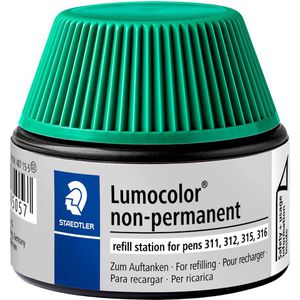 Staedtler Nachfülltusche Lumocolor 48715-5, grün, für Folienschreiber, Kapillarsystem, 15ml