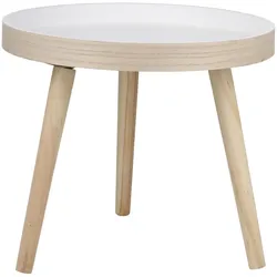 2x Arti Casa, Couchtisch + Beistelltisch, Runder Beistelltisch Ø40cm (40 x 36 cm)