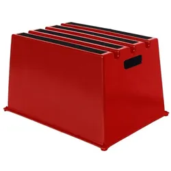 Twinco, Leiter + Gerüst, Schwerlasttritt Stufen einschl. Plattform 1 Plattformhöhe 307 mm Kunststoff rot (Trittleiter, 52.50 cm)
