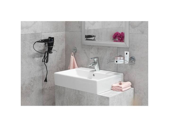 Porte sèche-cheveux Vacuum-Loc Glostrup Acier Argenté 12 x 13 x 14cm