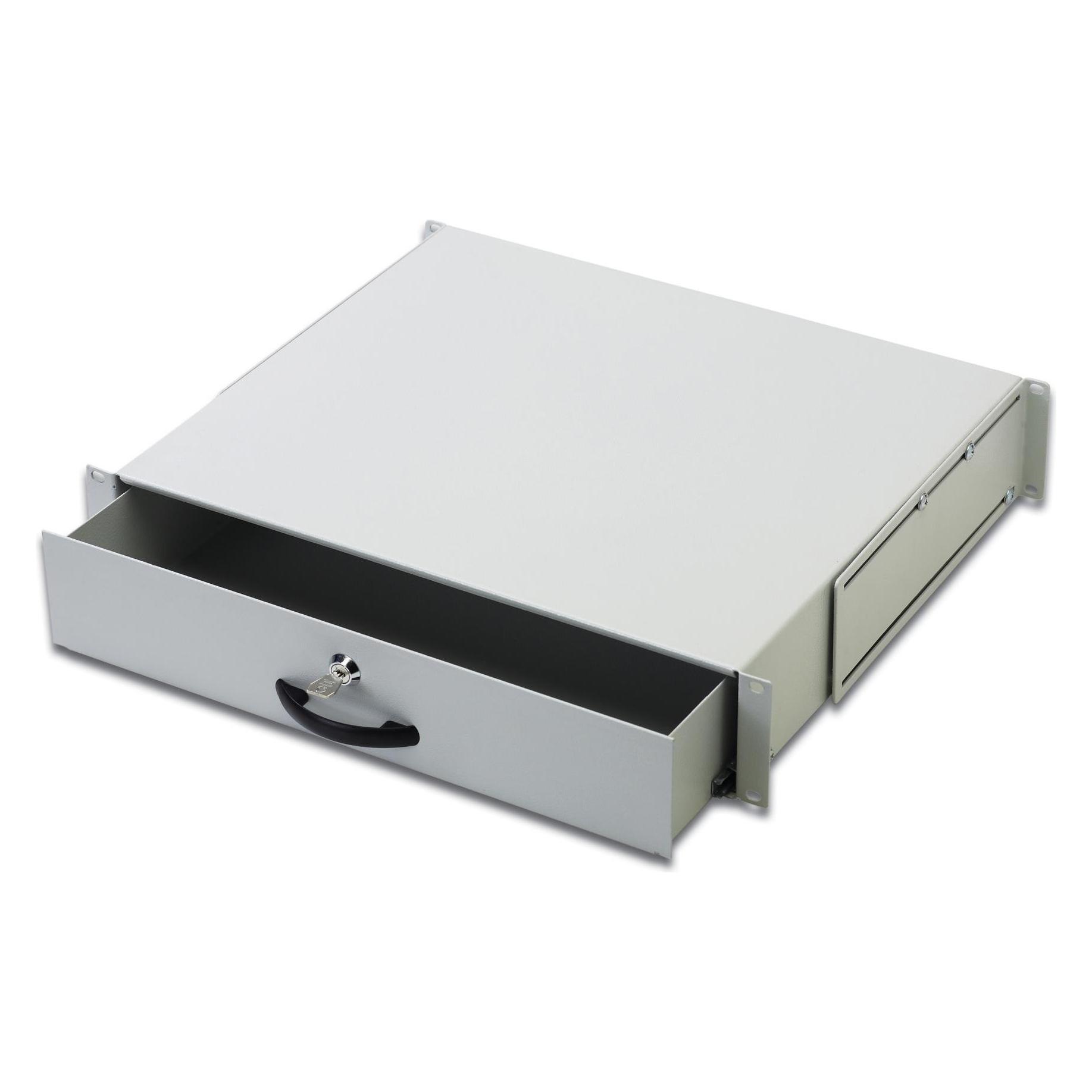 Digitus DN-19 KEY-2U Dokumentenfach, 2 HE, lichtgrau (RAL 7035) (DN-19 KEY-2U)