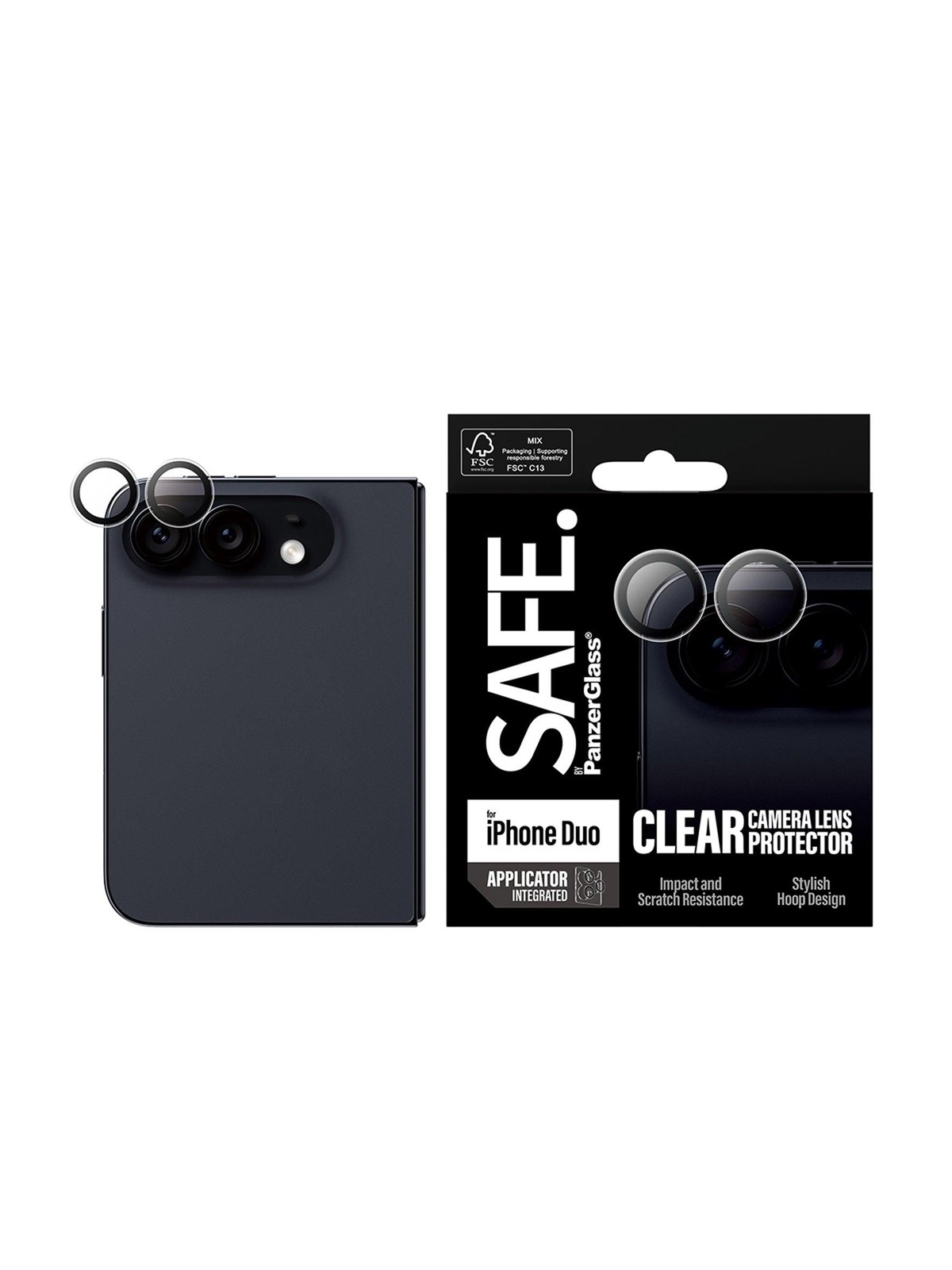 SAFE by PanzerGlass Camera Lens Protector Transparent Apple iPhone Duo