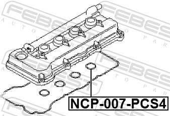 Febest Dichtung, Zylinderkopfhaube Ncp-007-Pcs4 Für Nissan