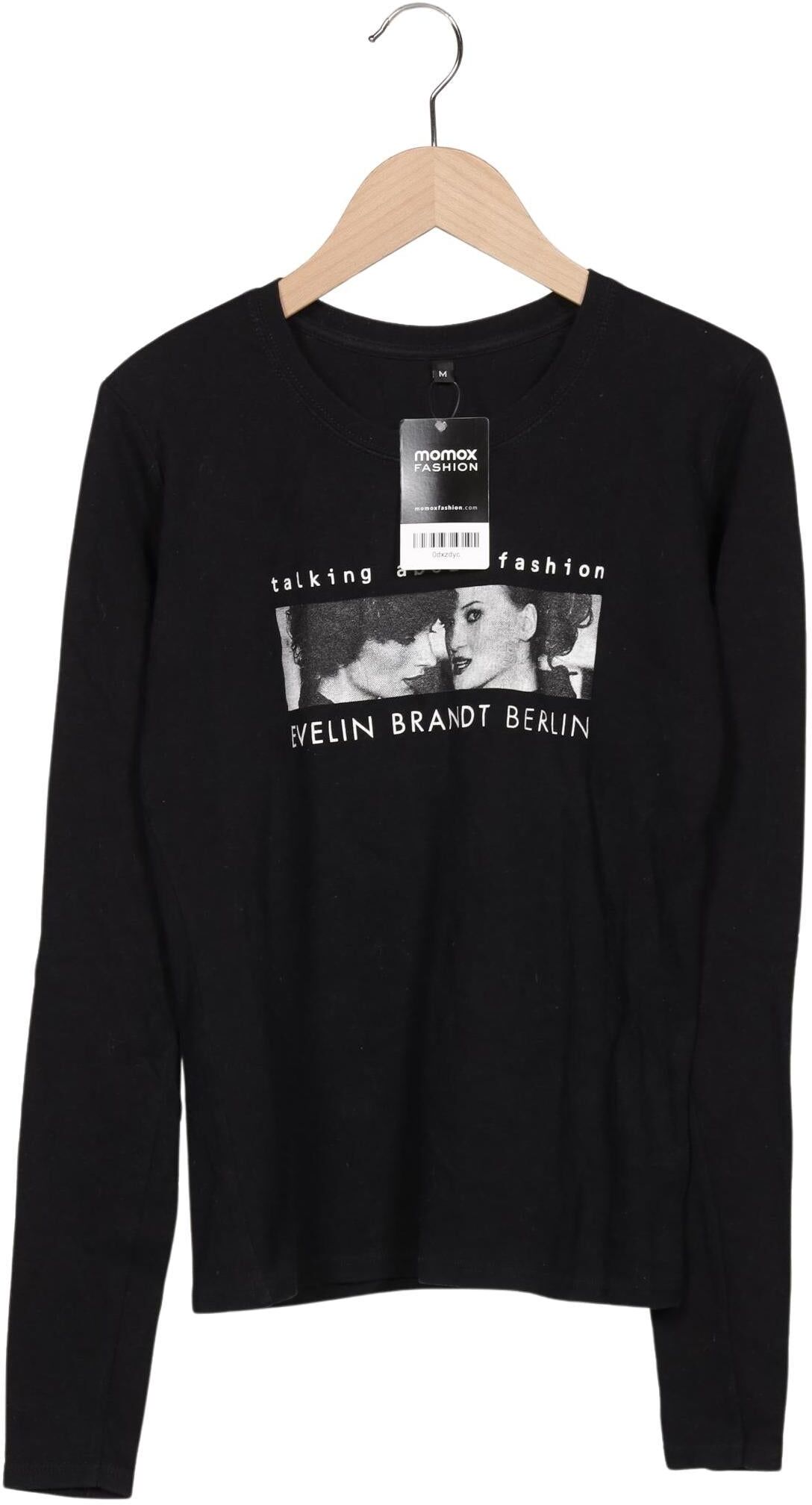 Evelin Brandt Berlin Damen Langarmshirt, Schwarz, Gr. M, Baumwolle - Second Hand