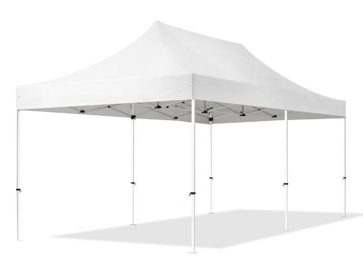 TOOLPORT 3x6 m Tonnelle pliante Acier\, PES 700\, blanc