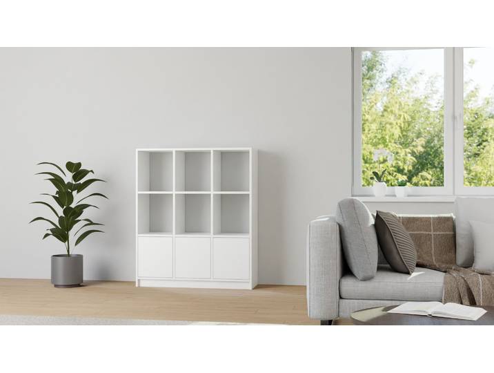Schallplattenschrank nach Maß MDF Beschichtet MDF Weiß matt