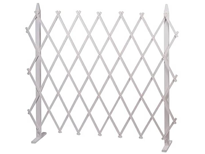 dobar® Select. Faltbares Rankgitter Gr. L aus Massivholz - Kletterhilfe für Rankgewächse - Sichtschutz für Terrasse/Balkon - 160 x 120 cm - Weiß