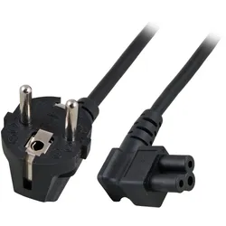 EFB EK551.1,8 Netzleitung Schutzkontakt 90° - C5 90°, schwarz, 1,8 m, 3 x 0,75 mm2 EK55118