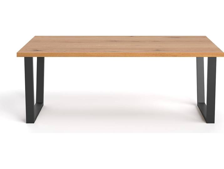Table Erant avec plateau en bois massif\, 120x100 cm\, chêne\, meuble design