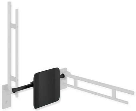 Hewi System 900 Rückenstütze 900.51.90160CV Edelstahl pulverbeschichtet schwarz matt, Polyamid matt schwarz