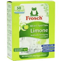 Frosch 50er-Pack All-in-1 Spülmaschinen-Tabs »Limone« weiß